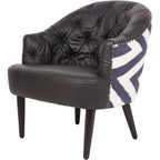 Admiral Occasional Chair with Leather Front &  Fabric Back