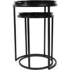 Squares Pattern Set Of 2 Side Tray Tables