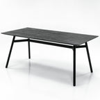 Bronks Black Acacia Fixed Dining Table