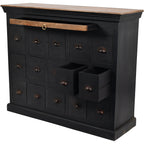 Hoxton II Antique Black Mango 15 Drawer Chest