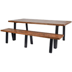 Burnham II Herringbone Wooden Dining Table