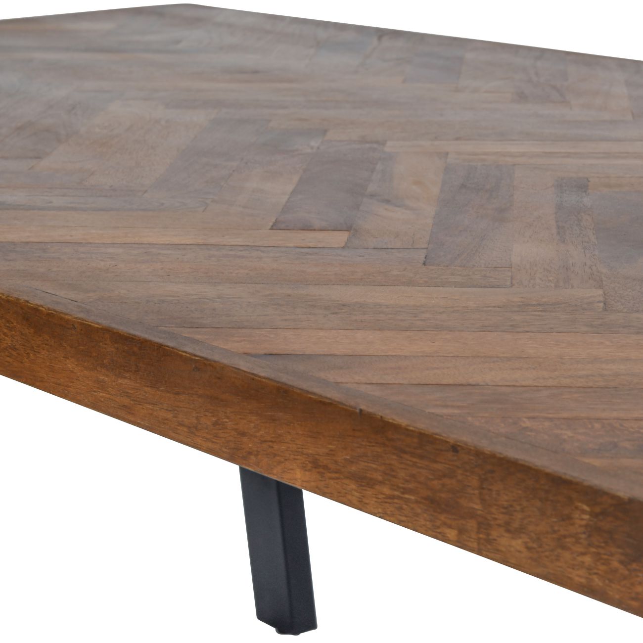 Burnham II Herringbone Wooden Dining Table