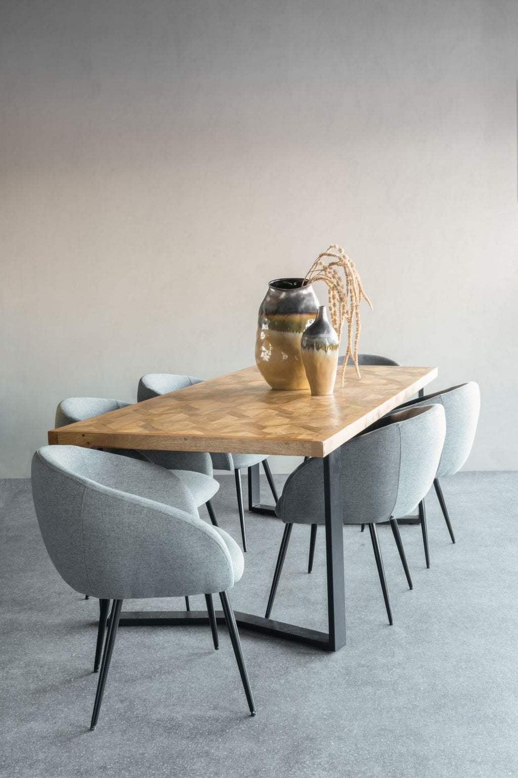 Marston II Geometric Wooden Dining Table