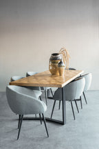 Marston II Geometric Wooden Dining Table