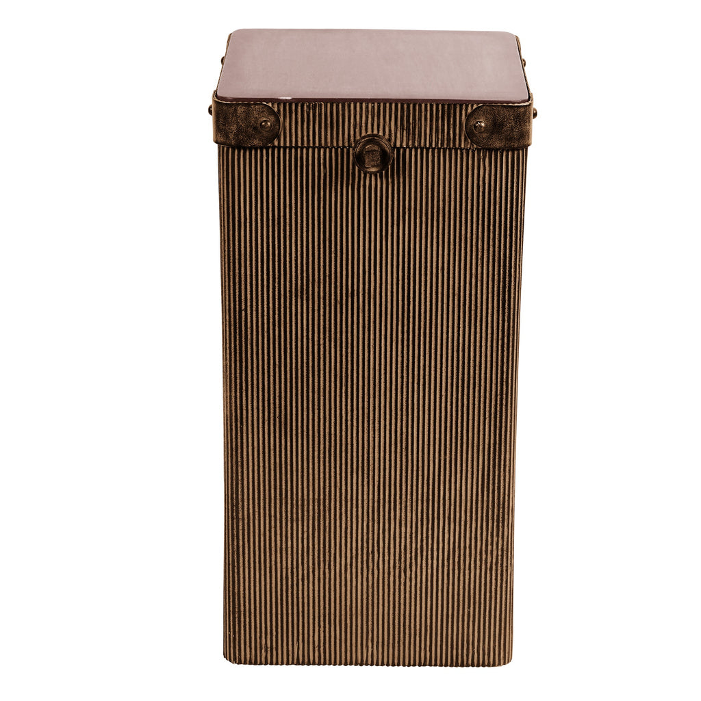 Hunter Corrugated Gold Side Table