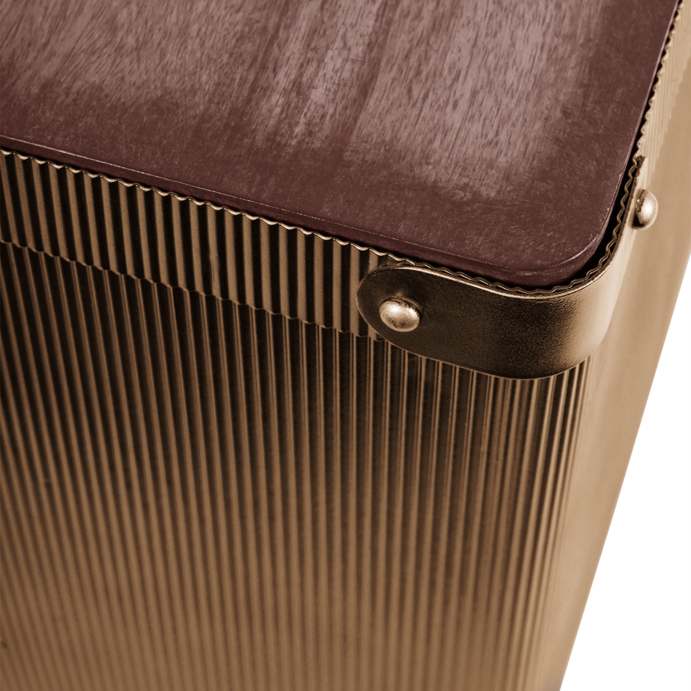 Hunter Corrugated Gold Coffee Table Small