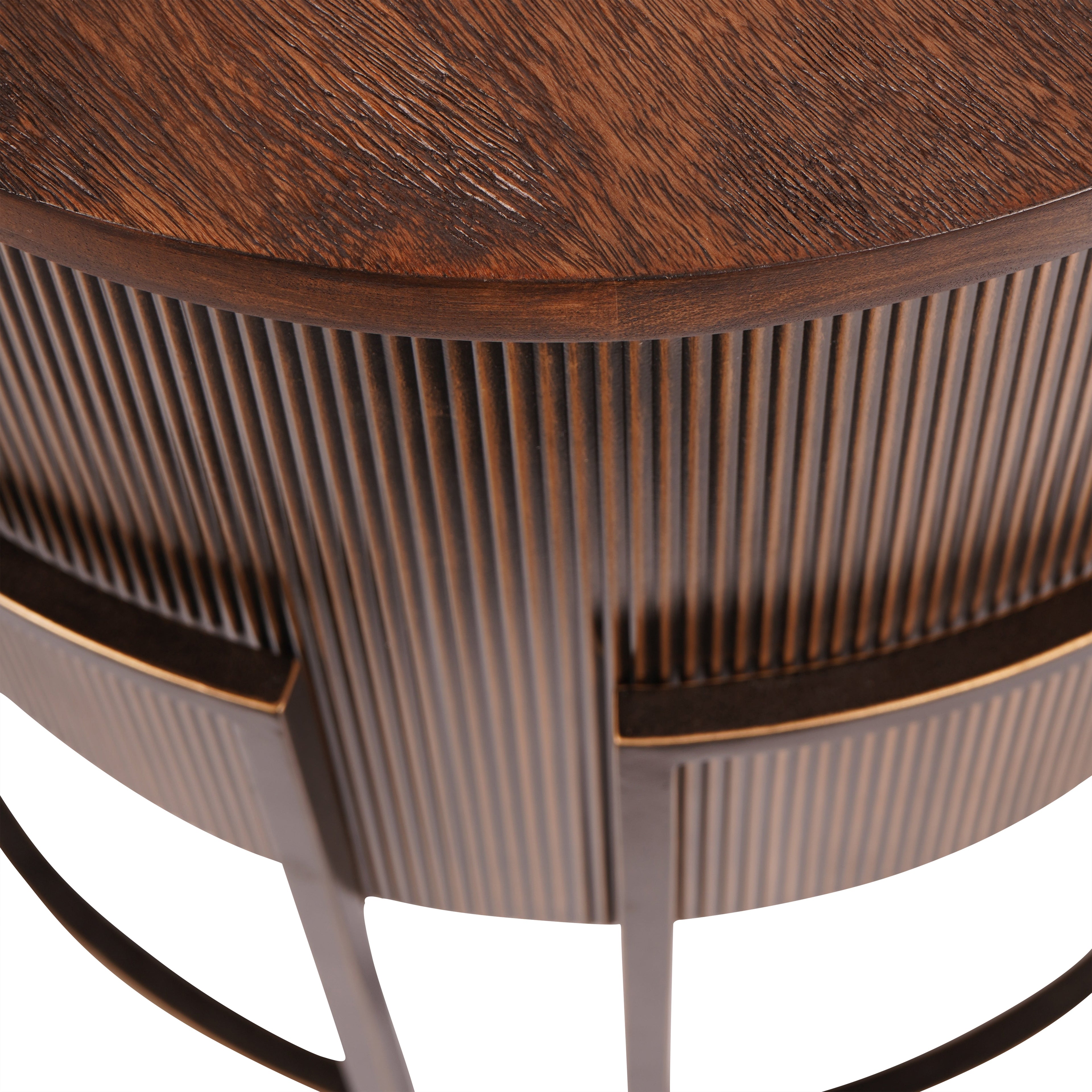 Hunter Corrugated Gold End Table