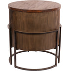 Hunter Corrugated Gold End Table