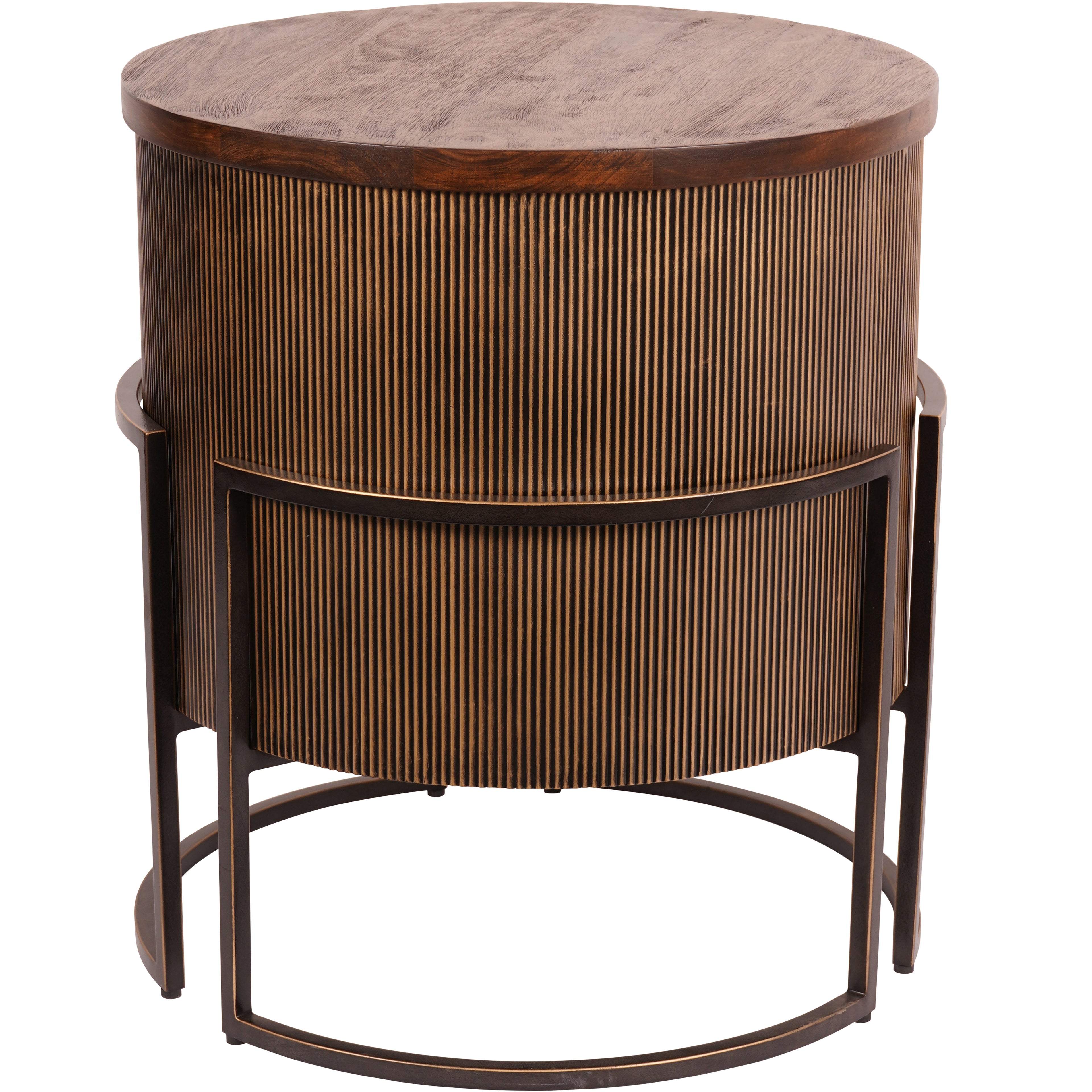 Hunter Corrugated Gold End Table