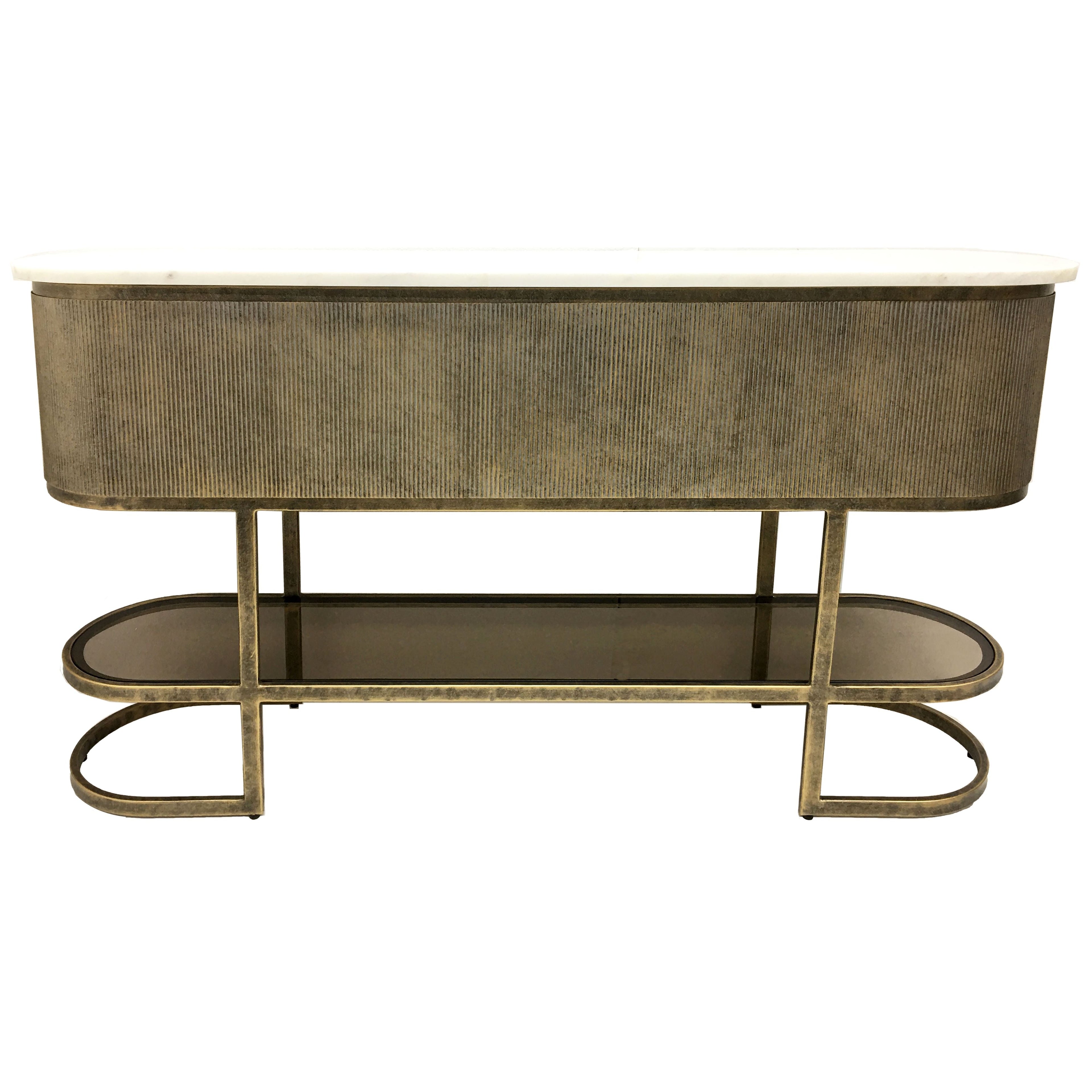 Belvedere Aged Gold Console Table
