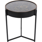 Palladium Side Table Clock with Moving Dials