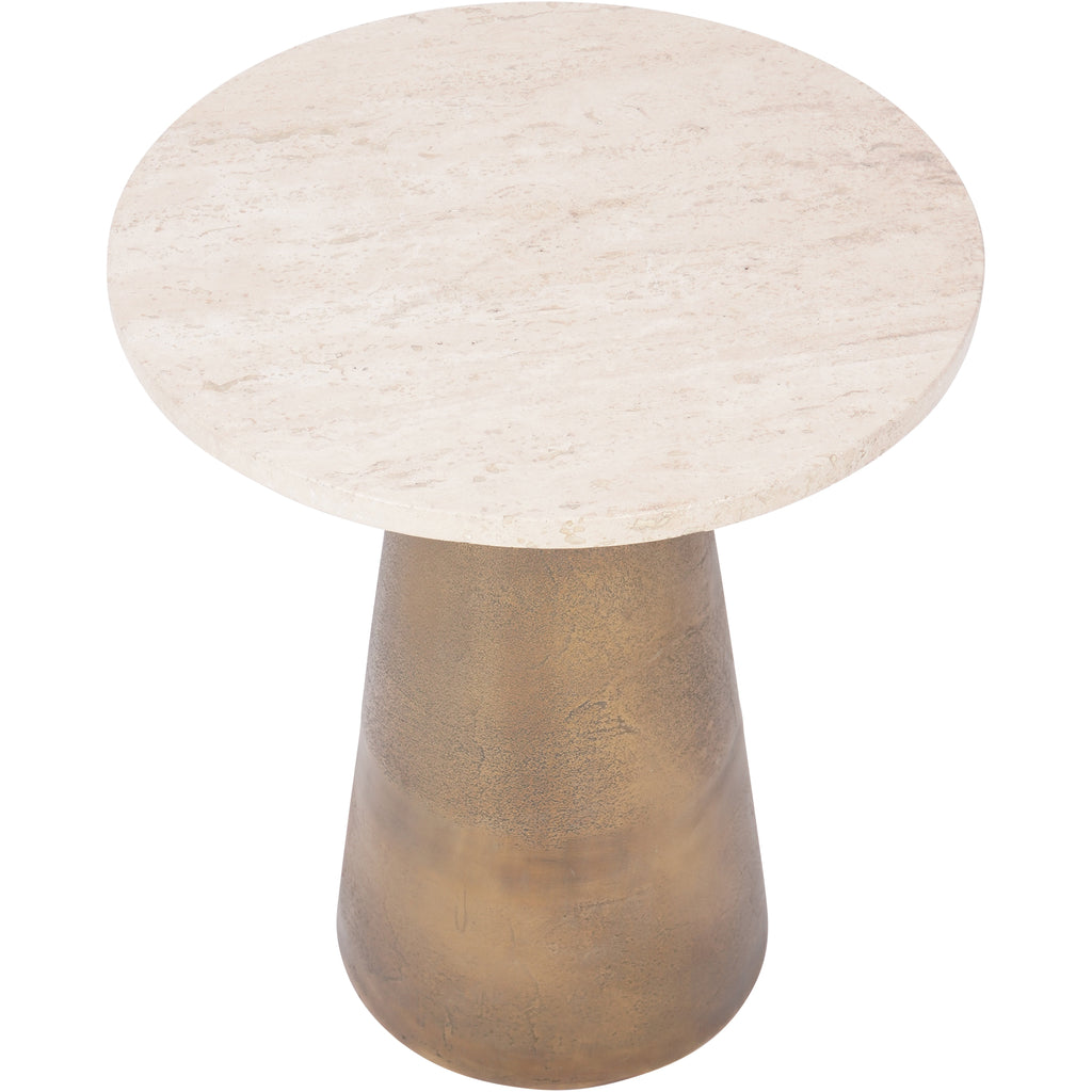 Clifton II Light Travertine Side Table