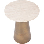 Clifton II Light Travertine Side Table
