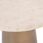 Clifton II Light Travertine Side Table