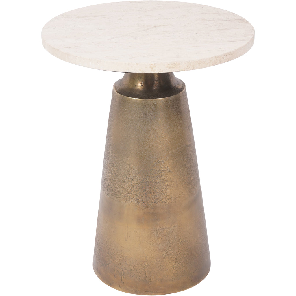Clifton II Light Travertine Side Table