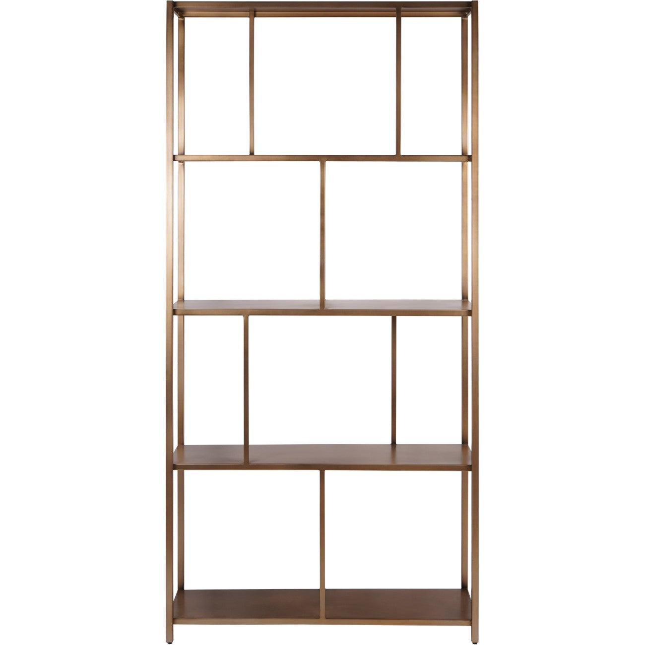 Brooks Tall Shelving Unit Brushed Champagne