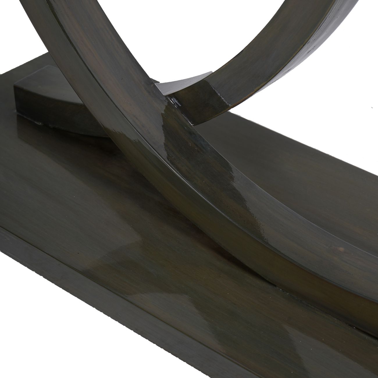 Lacquer Console Table Olive