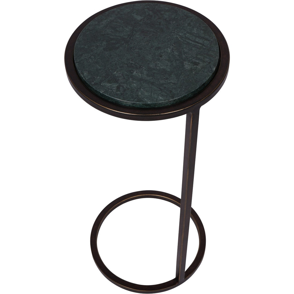 Iota Accent Table Green Panna Marble