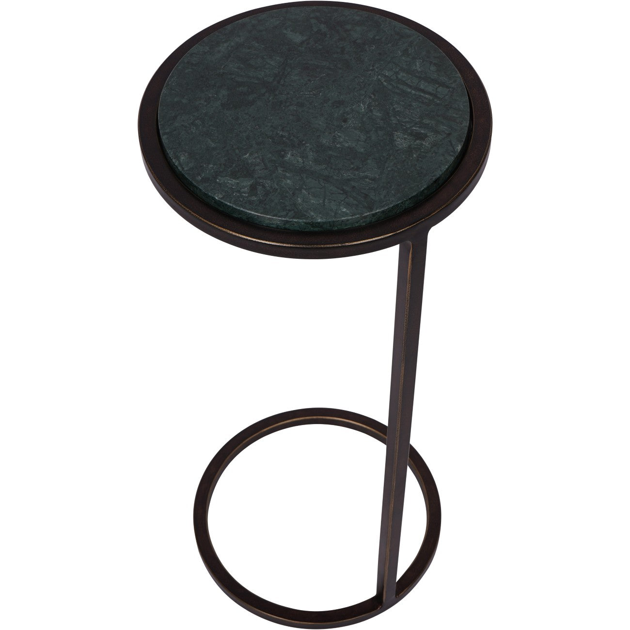 Iota Accent Table Green Panna Marble