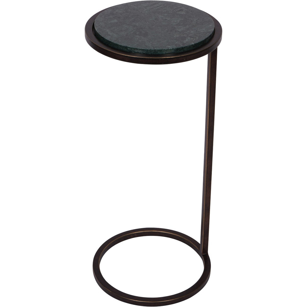 Iota Accent Table Green Panna Marble