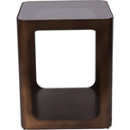 Thorpe Square Metal and Glass Side Table