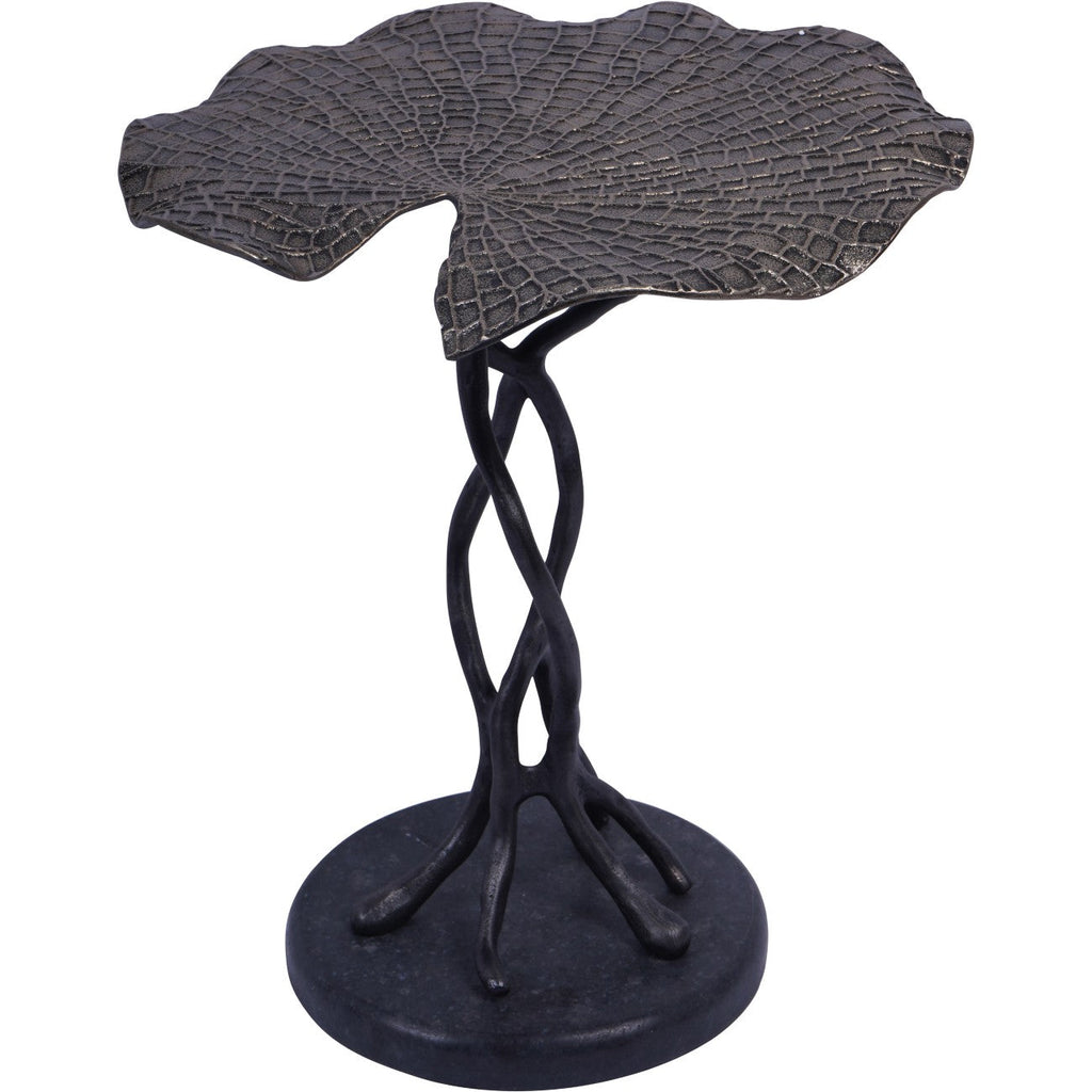 Lily Pad Leaf Side Table in Cast Aluminium
