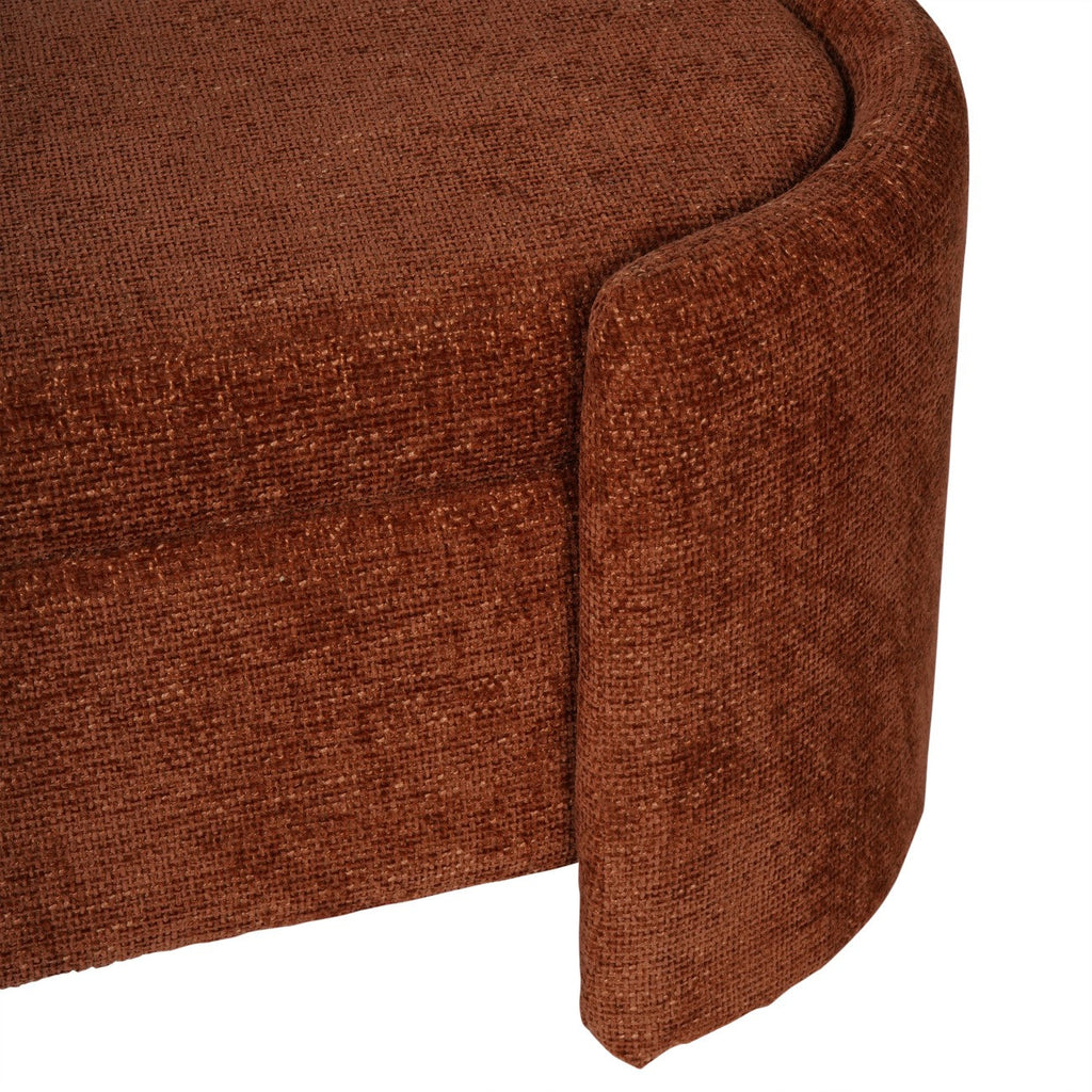 Waverley Upholstered Storage Bench Terracotta