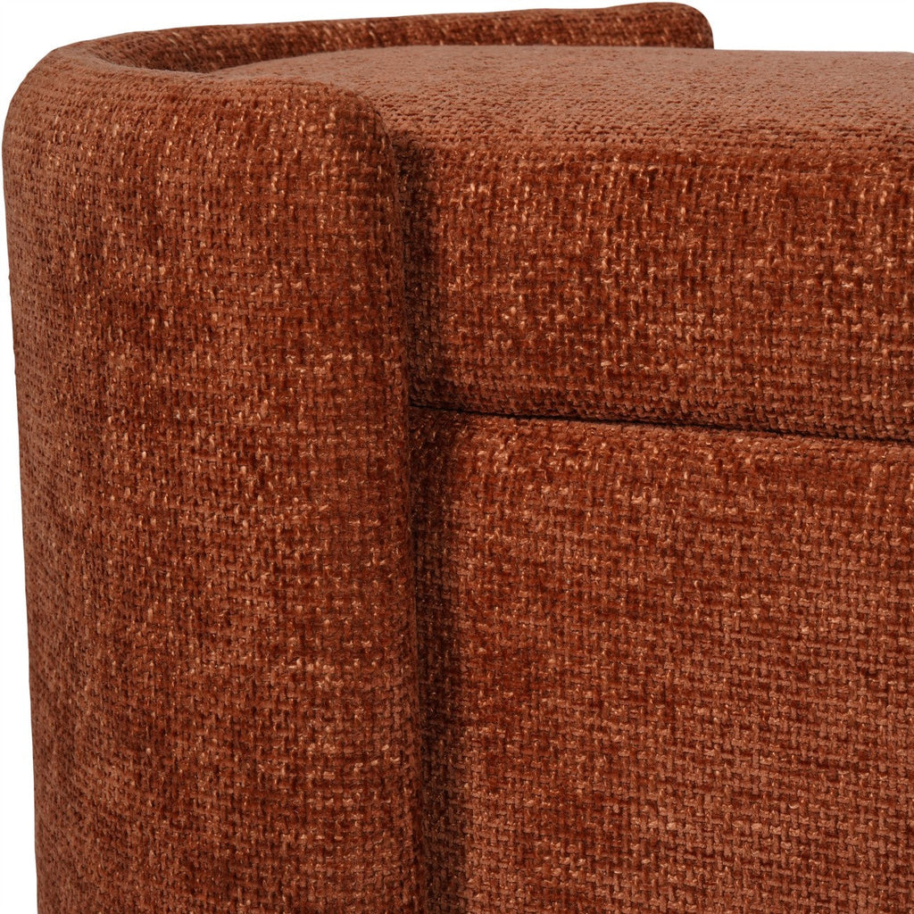 Waverley Upholstered Storage Bench Terracotta