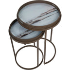 Blurred Seascape Set of 2 Side Tray Tables