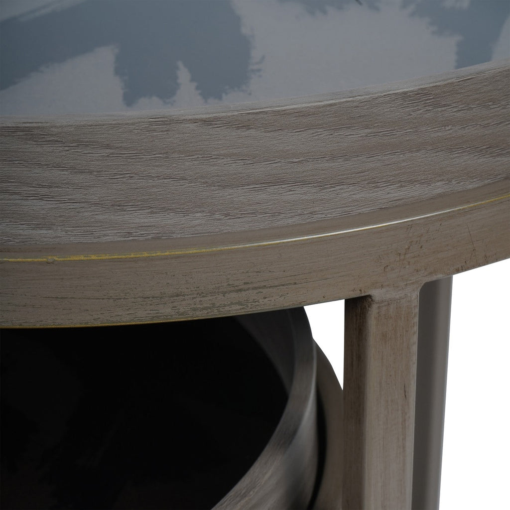 Impasto Brushstroke Set of 2 Side Tray Tables