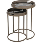 Impasto Brushstroke Set of 2 Side Tray Tables