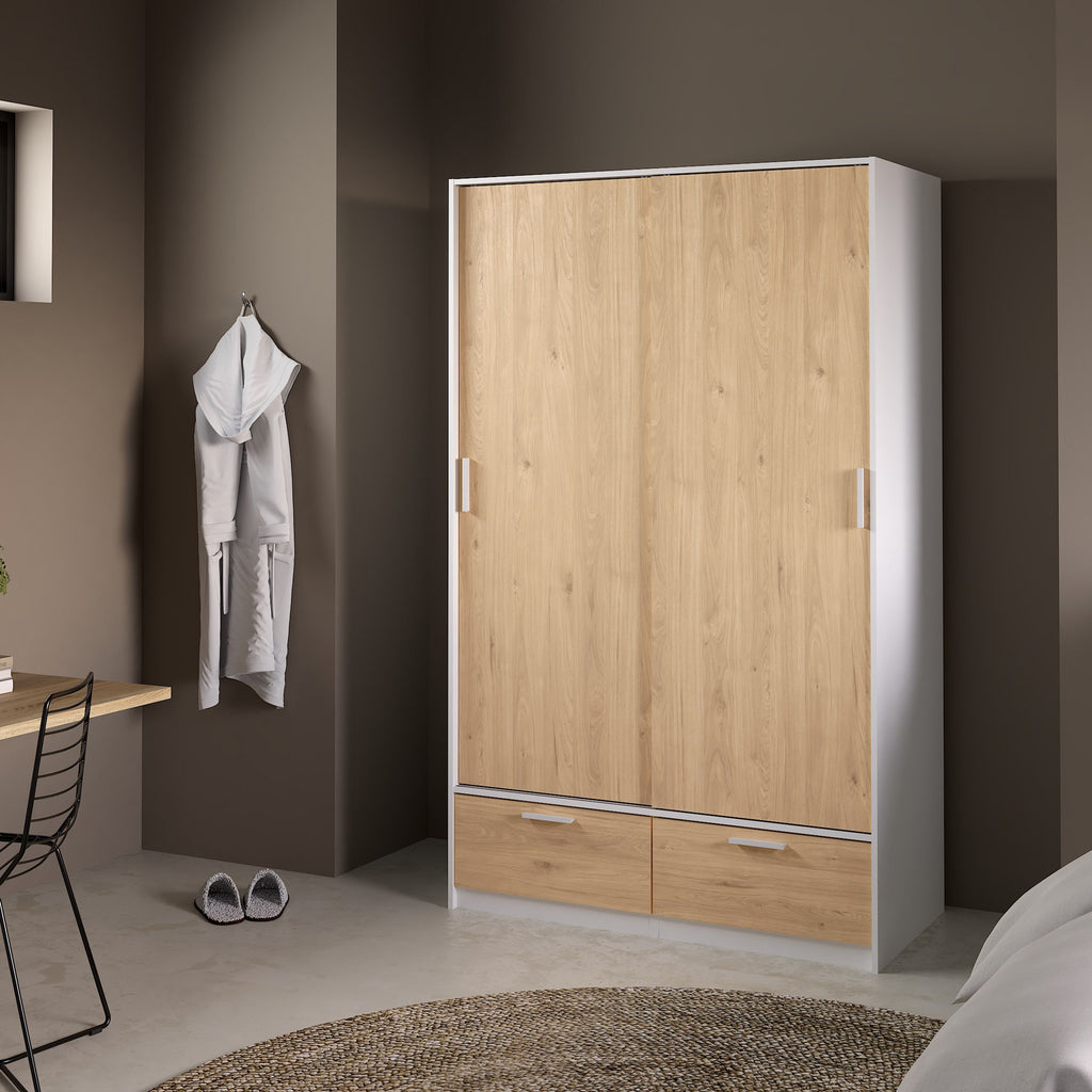 Line Wardrobe with 2 Doors 2 Drawers