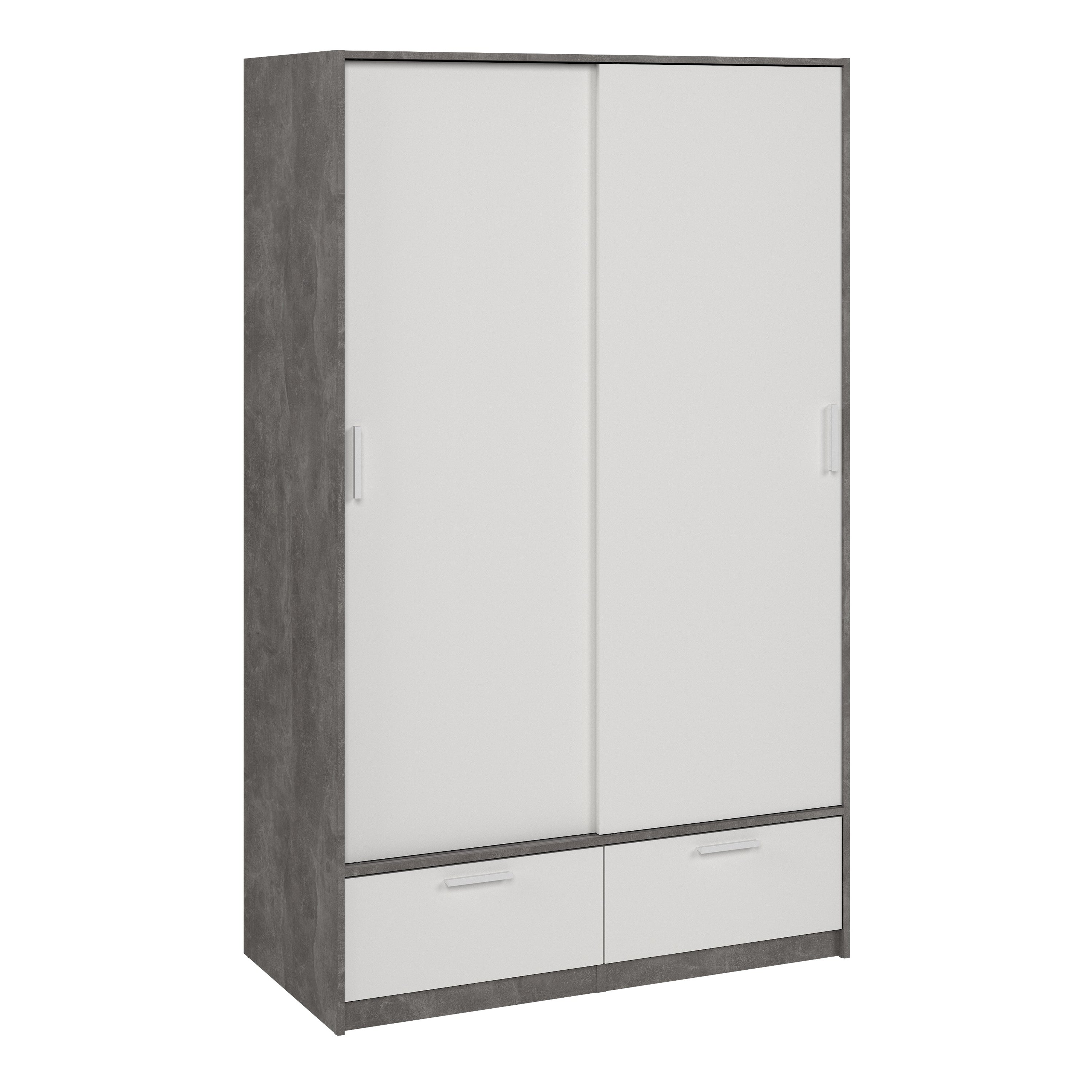 Line Wardrobe with 2 Doors 2 Drawers