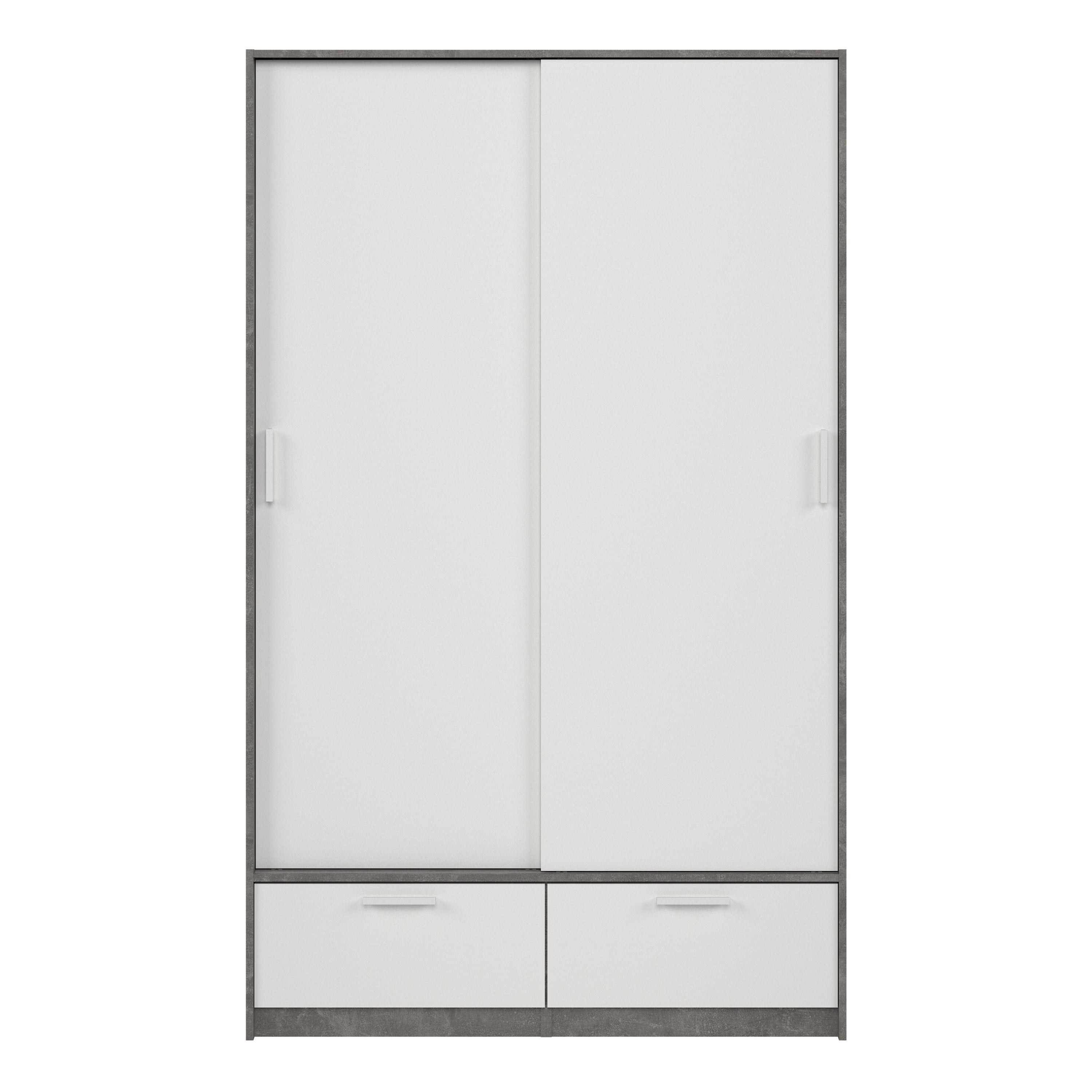 Line Wardrobe with 2 Doors 2 Drawers