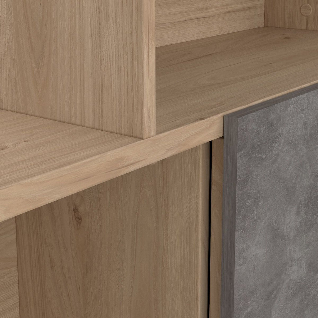 Maze Asymmetrical Bookcase with 3 Doors