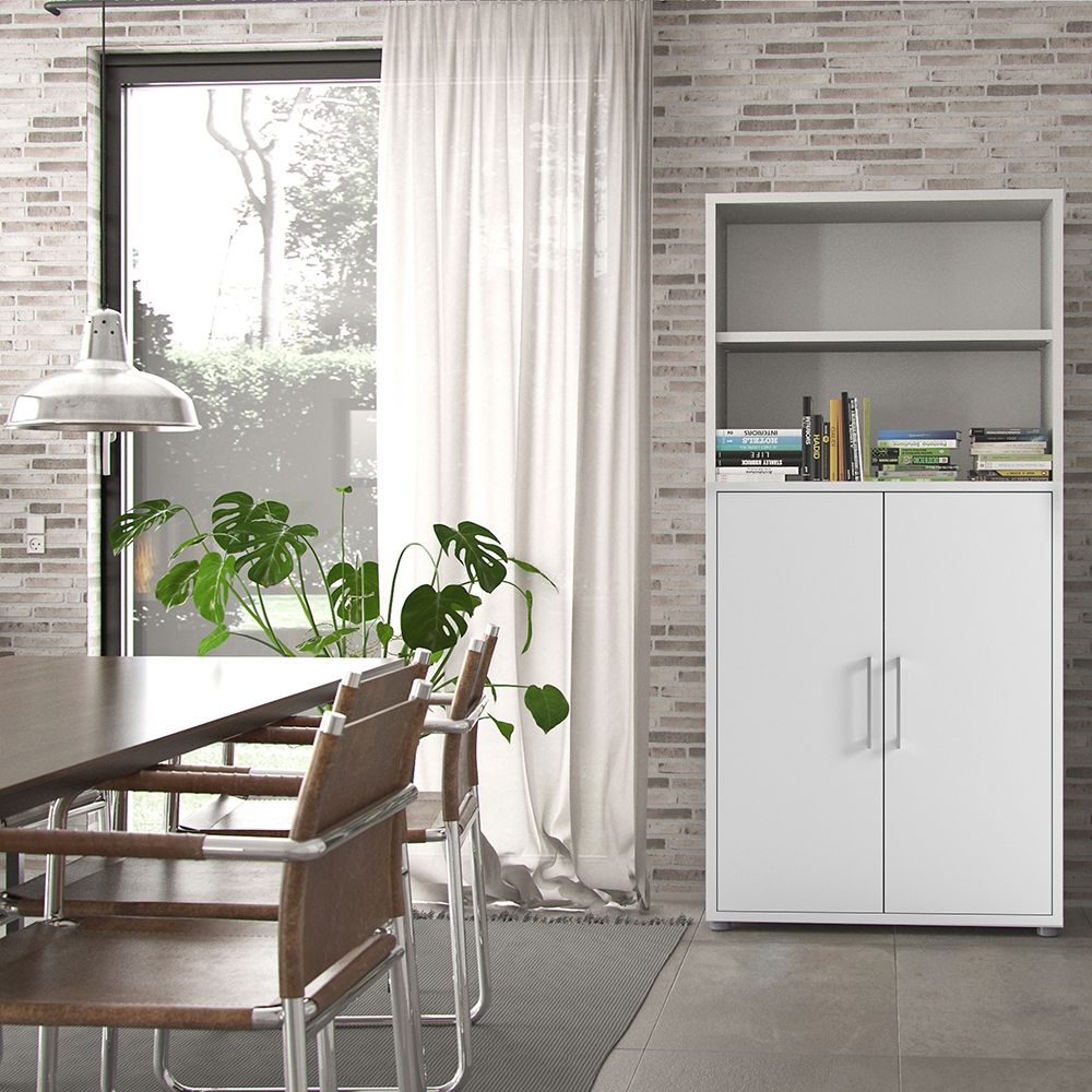 Prima Bookcase 3 Shelves with 2 Doors