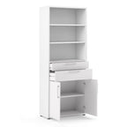 Prima Bookcase 3 Shelves with 2 Drawers 2 Doors
