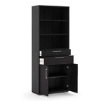Prima Bookcase 3 Shelves with 2 Drawers 2 Doors