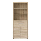 Prima Bookcase 3 Shelves with 2 Drawers 2 Doors