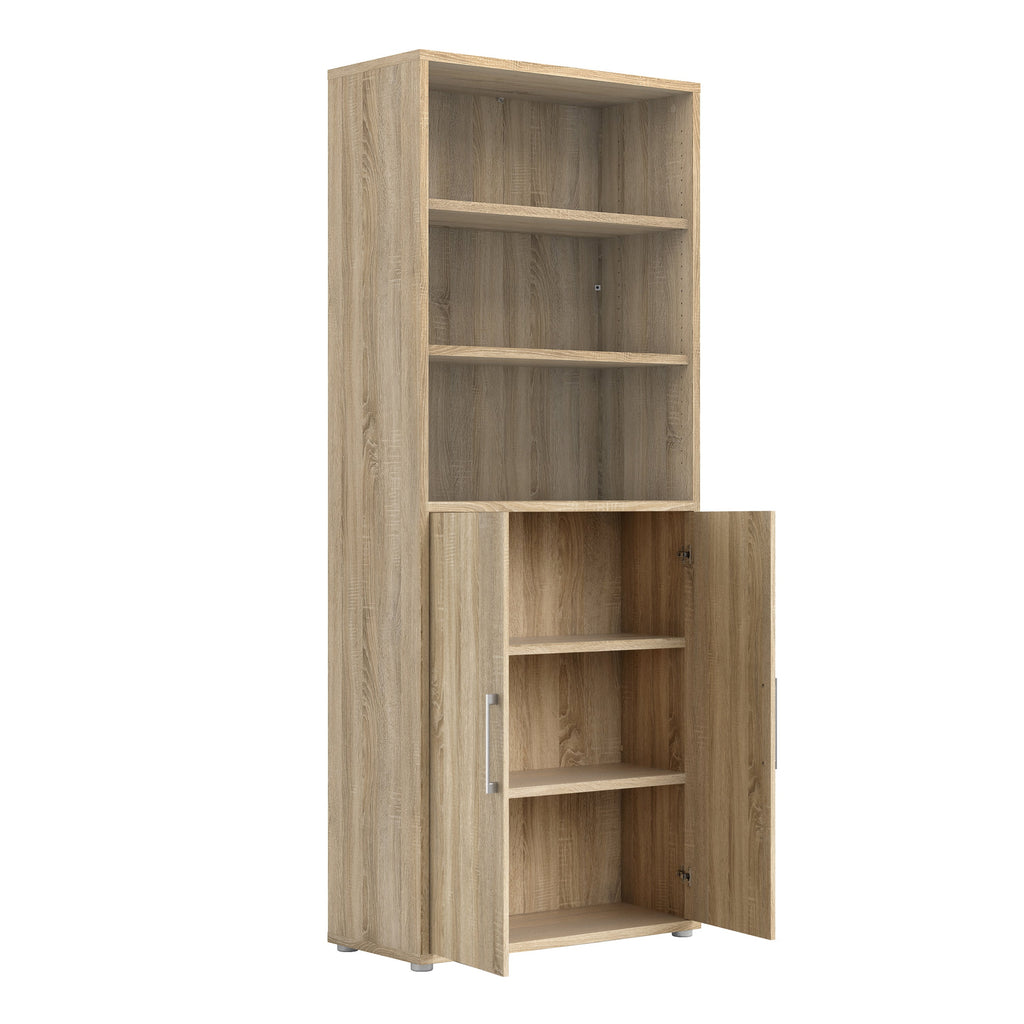 Prima Bookcase 4 Shelves with 2 Doors