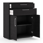 Prima Bookcase 1 Shelf With 2 Drawers 2 Doors
