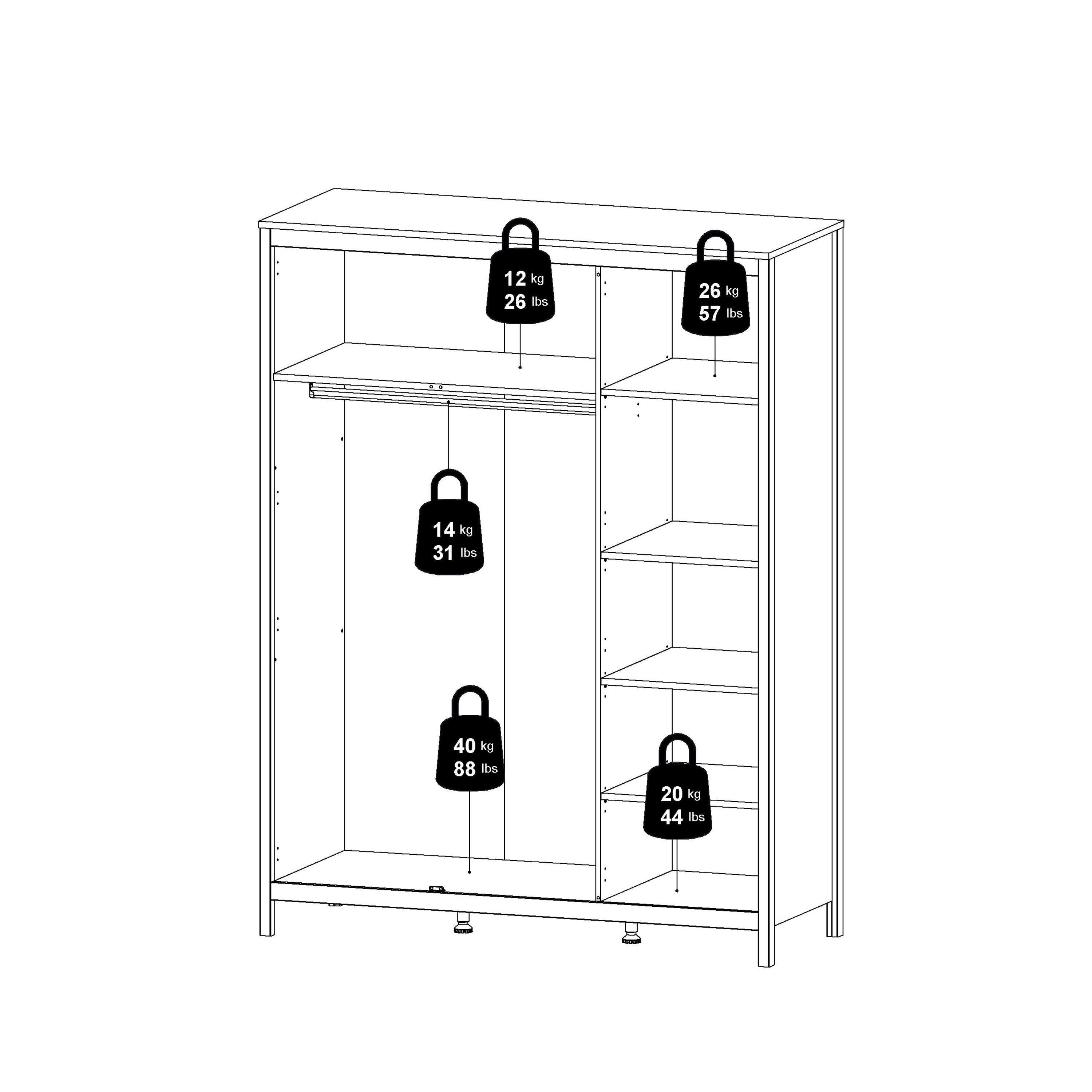 Barcelona Wardrobe with 3 Doors