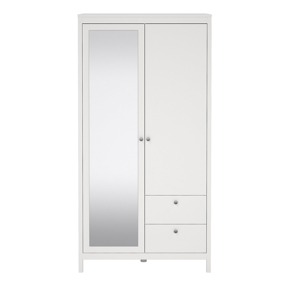 Madrid Wardrobe with 1 Door 1 Mirror Door 2 Drawers