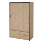 Line Wardrobe with 2 Doors 2 Drawers