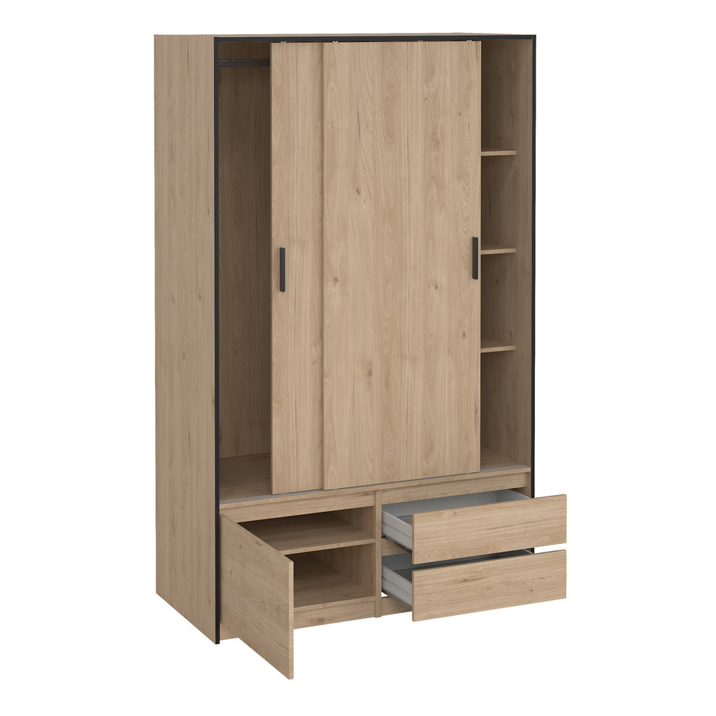 Line Wardrobe with 2 Doors 2 Drawers