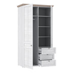 Illoppa Wardrobe in Snowy Oak/Oak Nelson