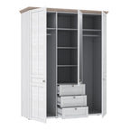 Illoppa Wardrobe in Snowy Oak/Oak Nelson