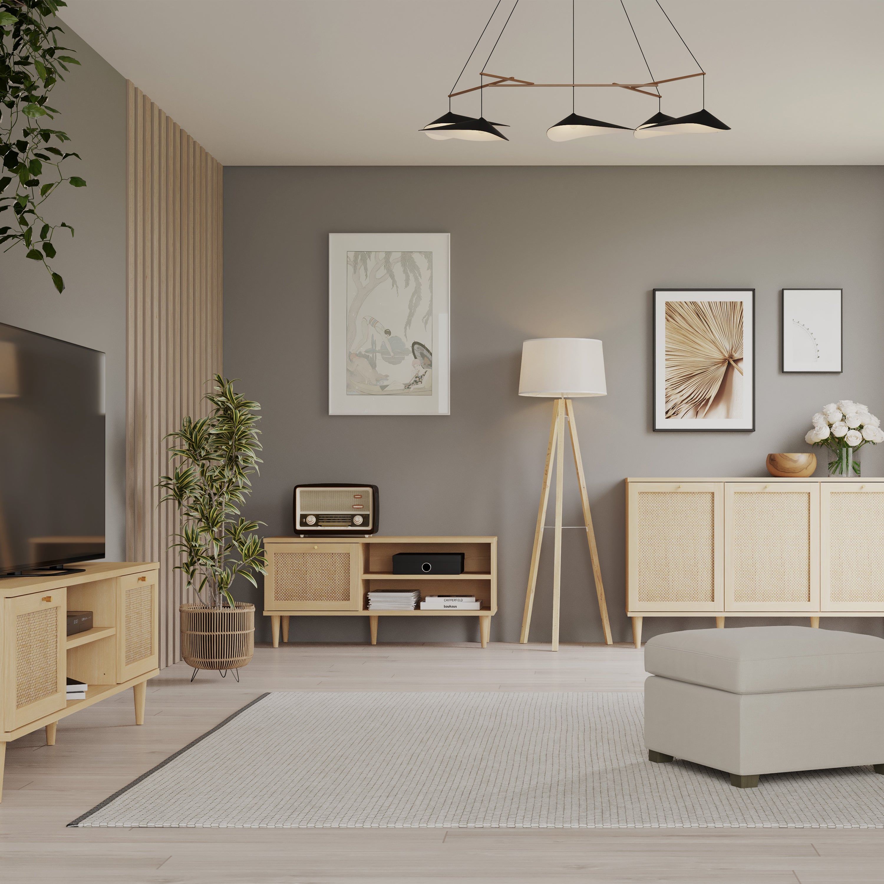 Calasetta TV Unit in Rattan