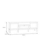 Wensley 2 Door 1 Drawer TV Unit in Light Grey and Oak