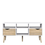 Oslo TV Unit Wide 2 Drawers 4 Shelves